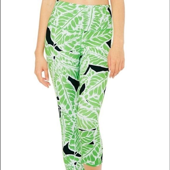 Alo Yoga Airbrush Capri Leggings Palm Springs Size Medium - Picture 2 of 16